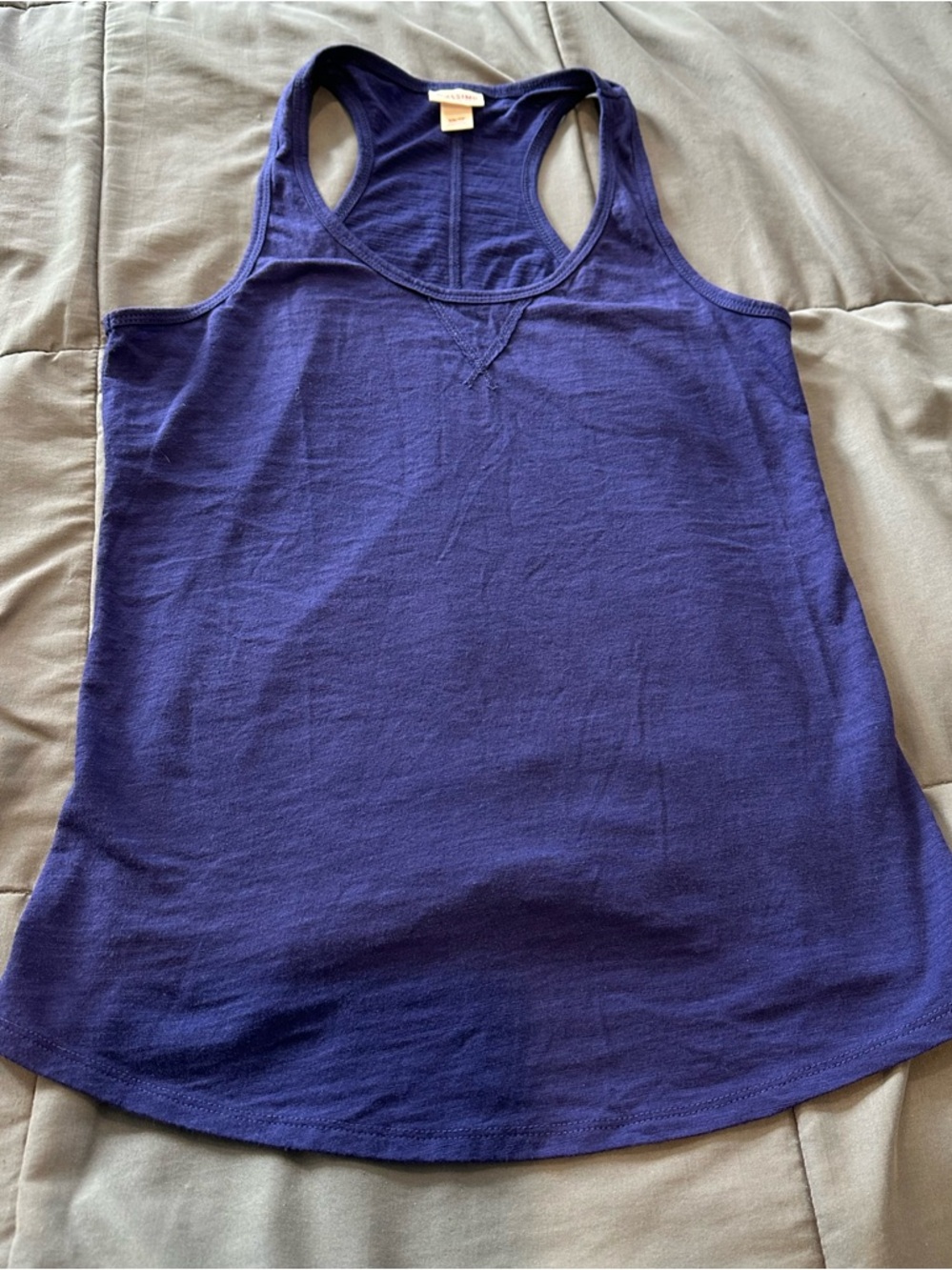 Mossimo blue racer back tank XS